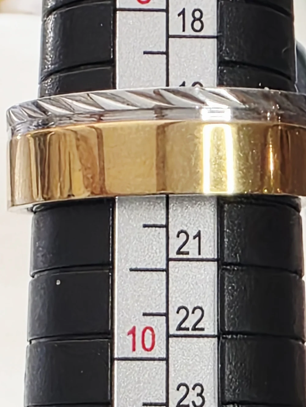 Vintage Two Tone Band Ring Minimalist Unisex Silver Gold Size 9